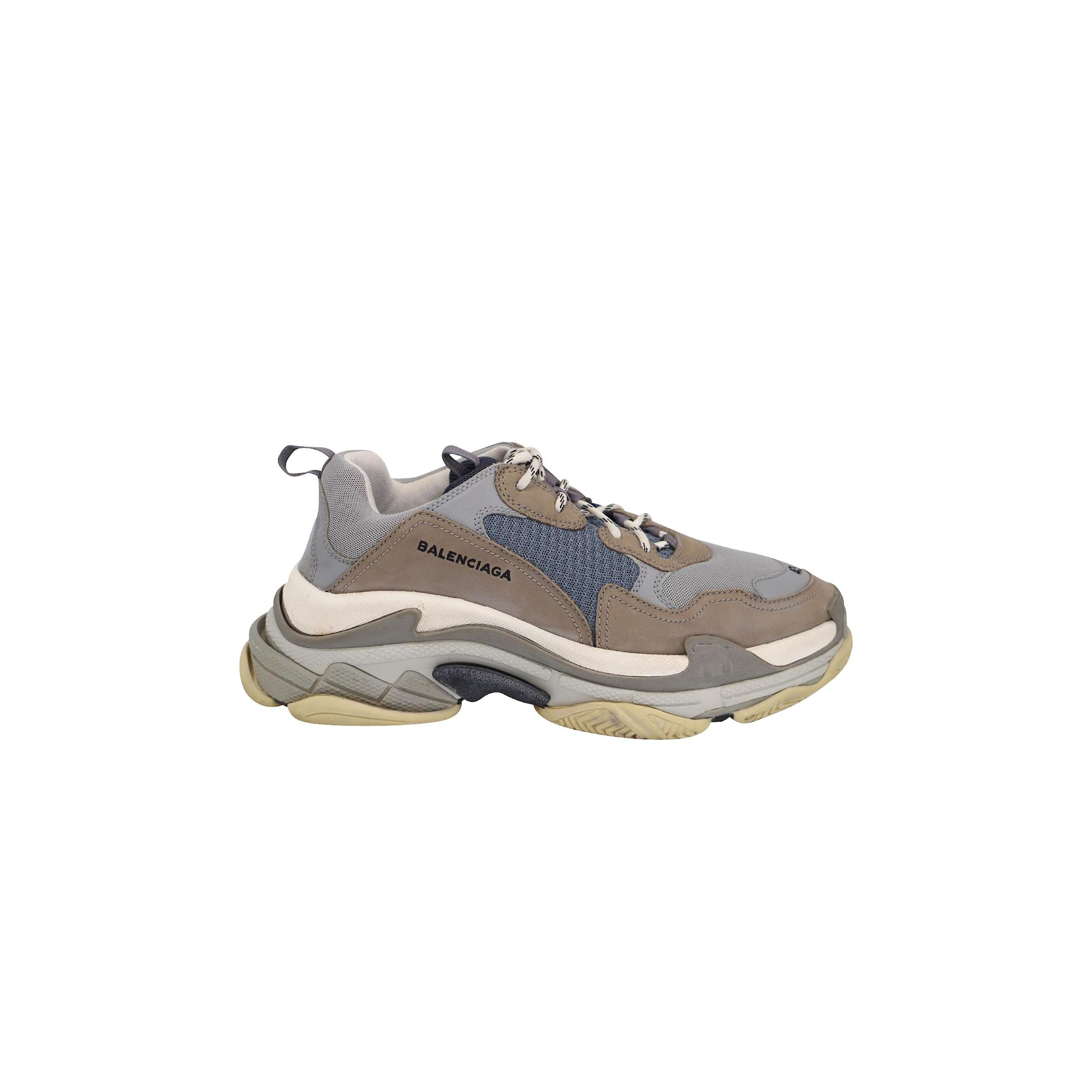 BALENCIAGA TRIPLE S SNEAKERS IN GREY POLYURETHANE 536737W09O11259